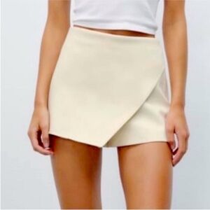 Zara Cream Wrap skort